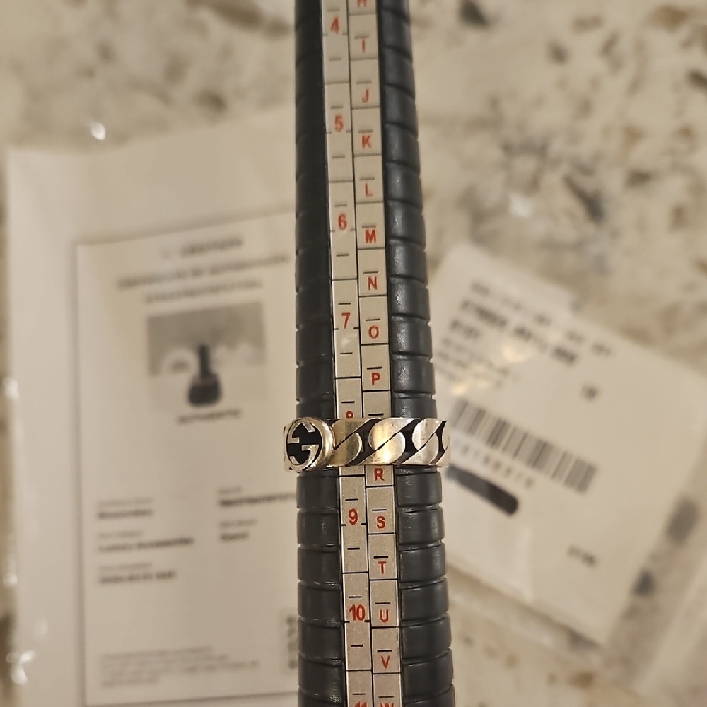 Gucci 925 Silver Unisex Ring - NEW with COA